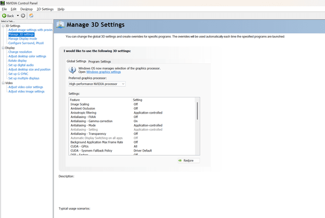 optimize settings ref