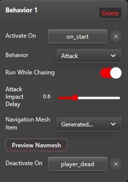 Character Attack Behaviour