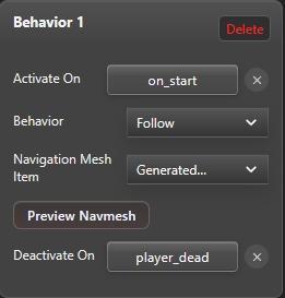 Character Follow Behaviour