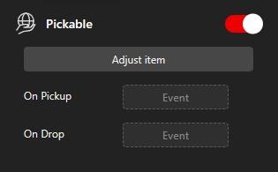 Pickable Item Settings