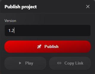 Publish Project Panel