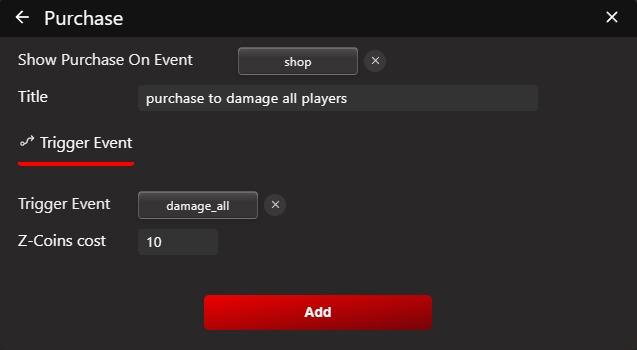 Purchase Configuration Panel