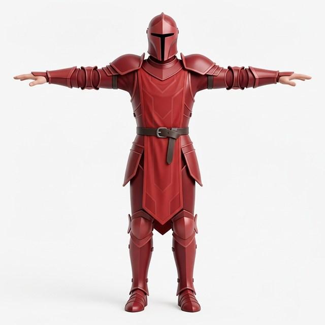 Reference image of a knight in red armour