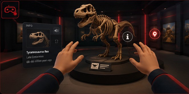 A VR museum exhibition walkthrough experience